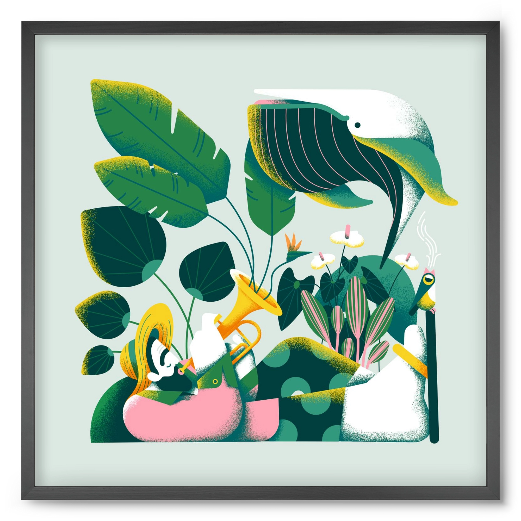 Voice of nature, 50x50 cm (50x50 cm), Fekete keret