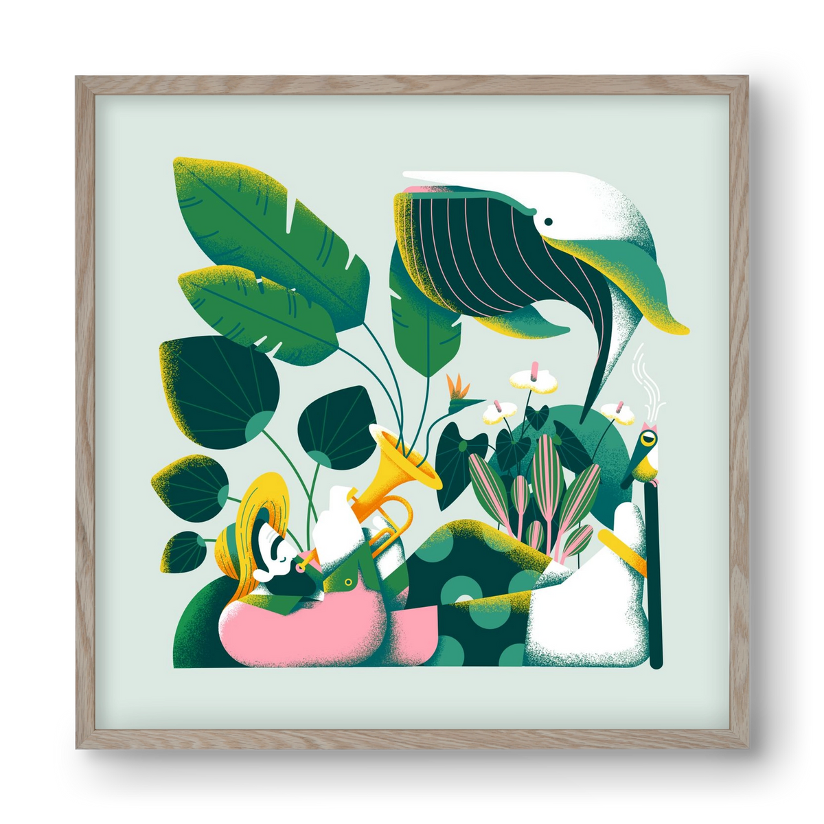 Voice of nature, 40x40 cm (40x40 cm), Tölgy keret