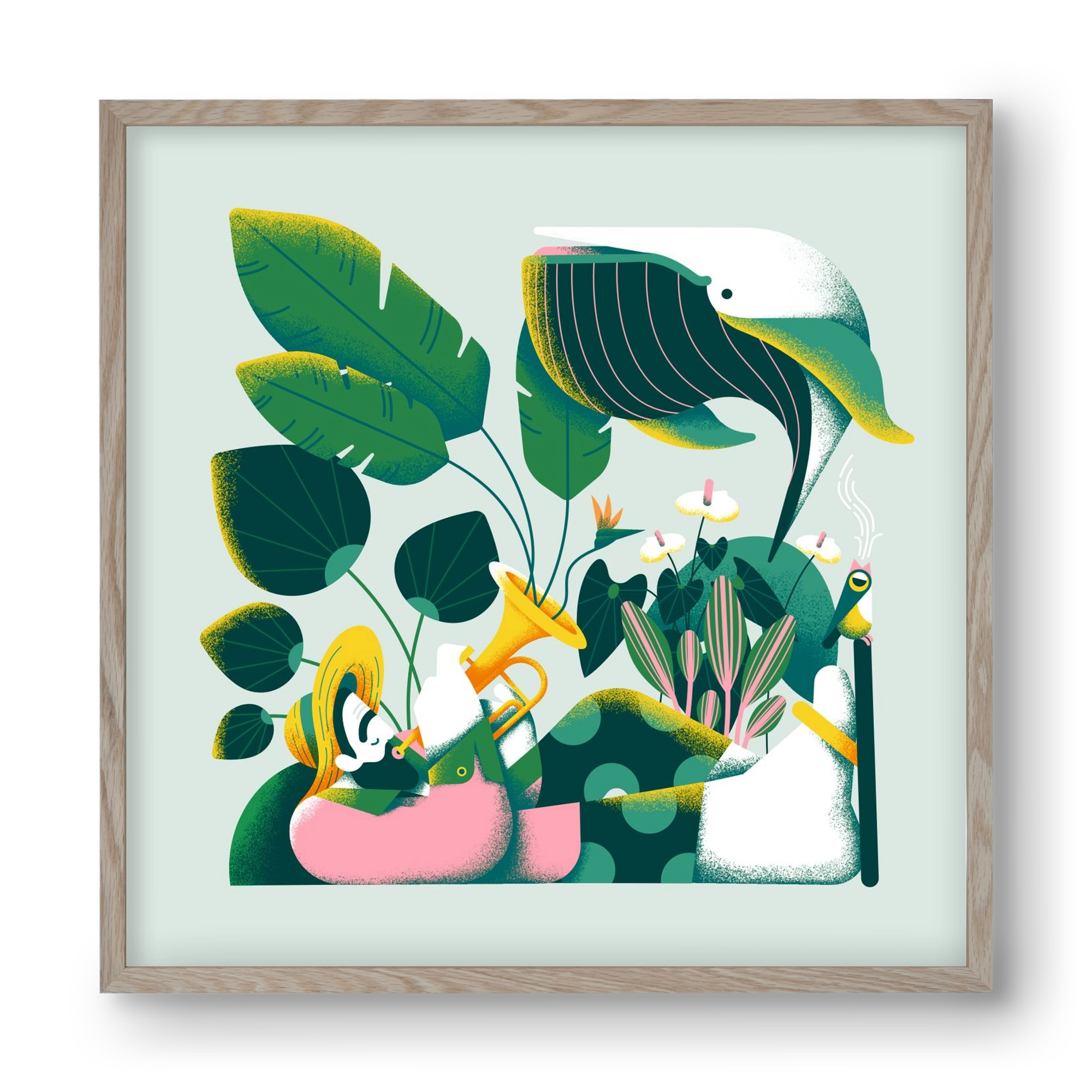 Voice of nature, 40x40 cm (40x40 cm), Tölgy keret