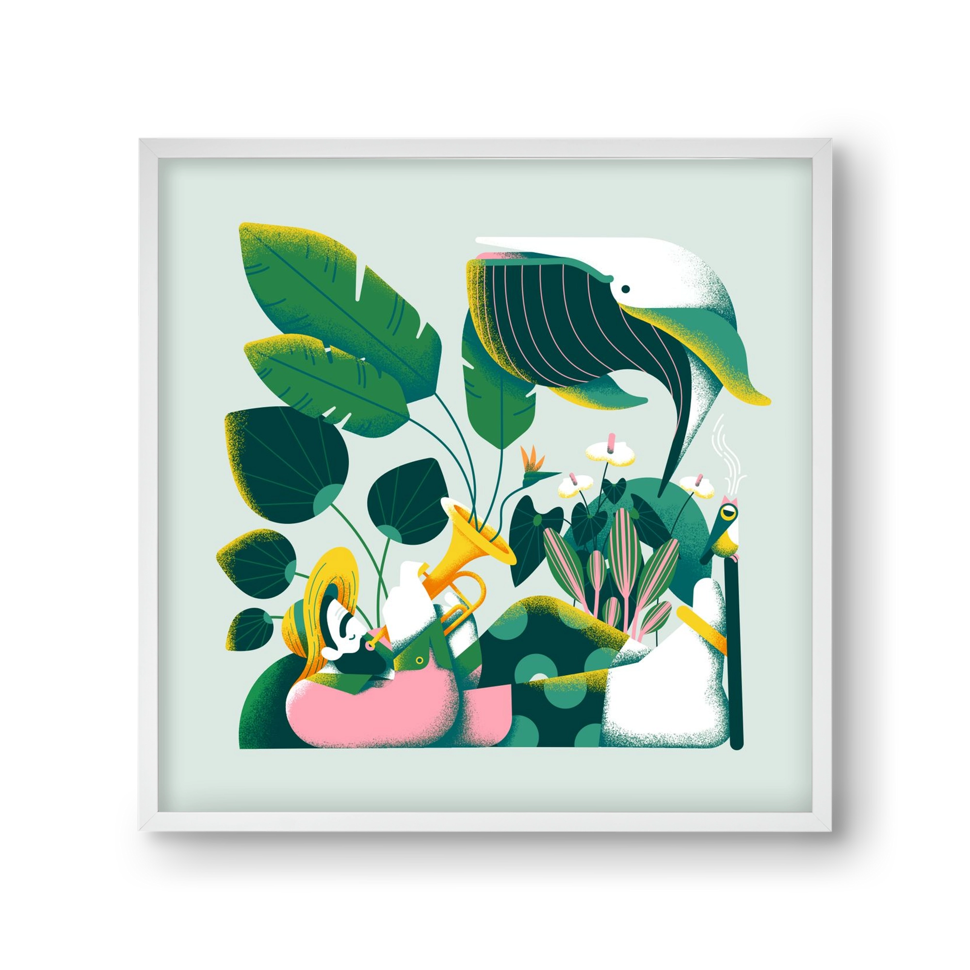 Voice of nature, 30x30 cm (30x30 cm), Fehér keret