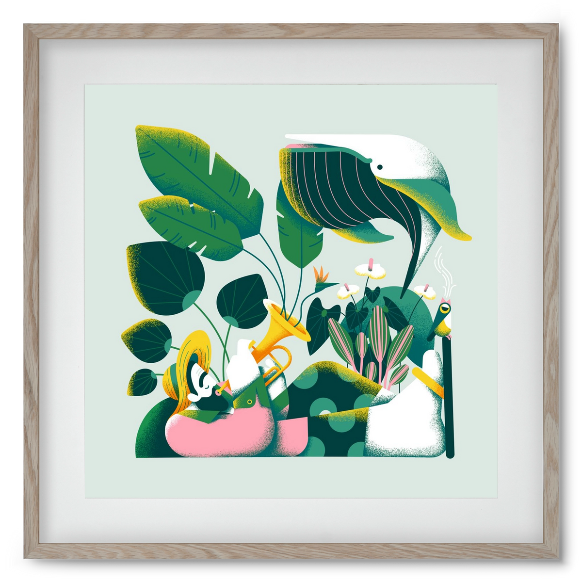 Voice of nature, 50x50 cm (40x40 cm), Tölgy keret, paszpartuval