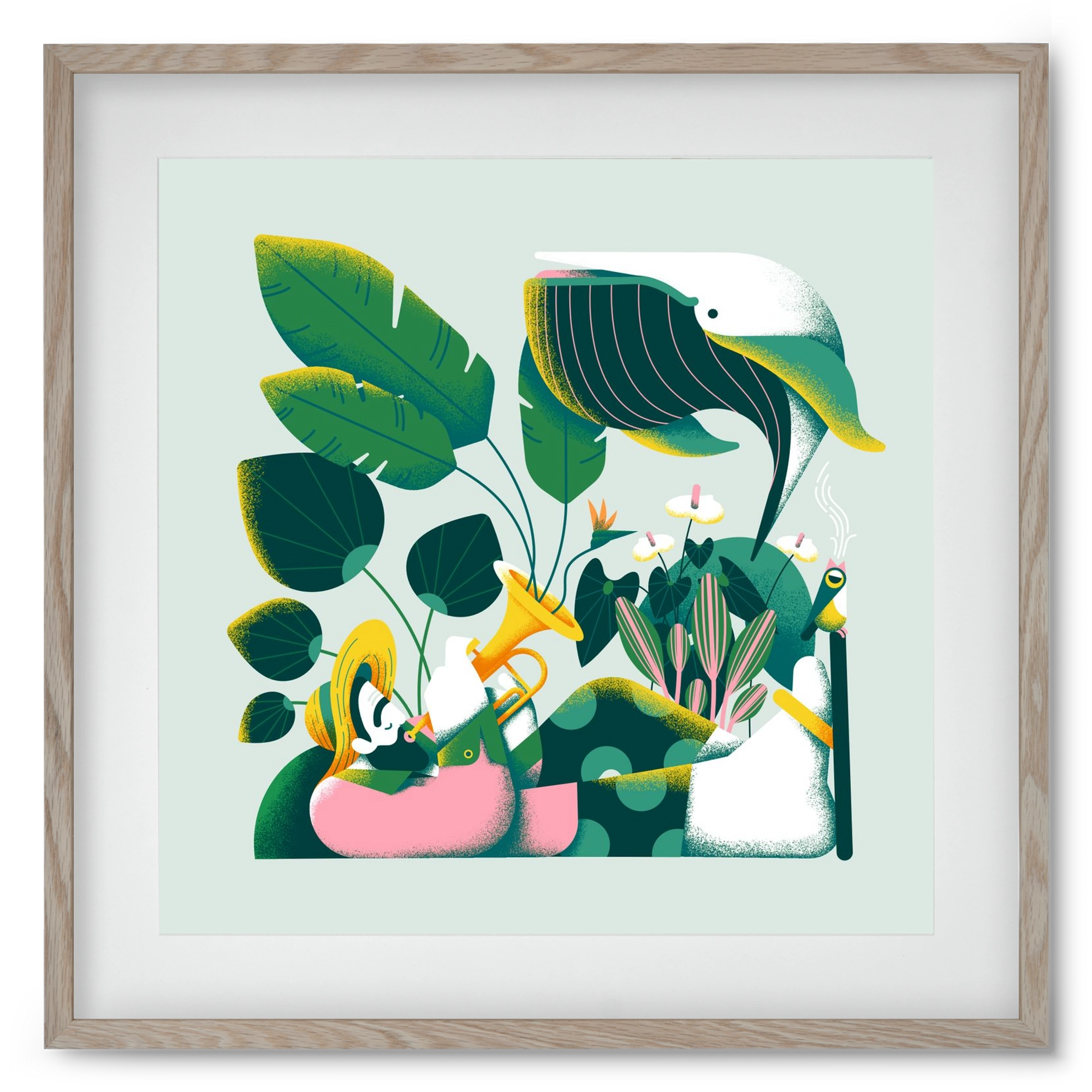 Voice of nature, 50x50 cm (40x40 cm), Tölgy keret, paszpartuval