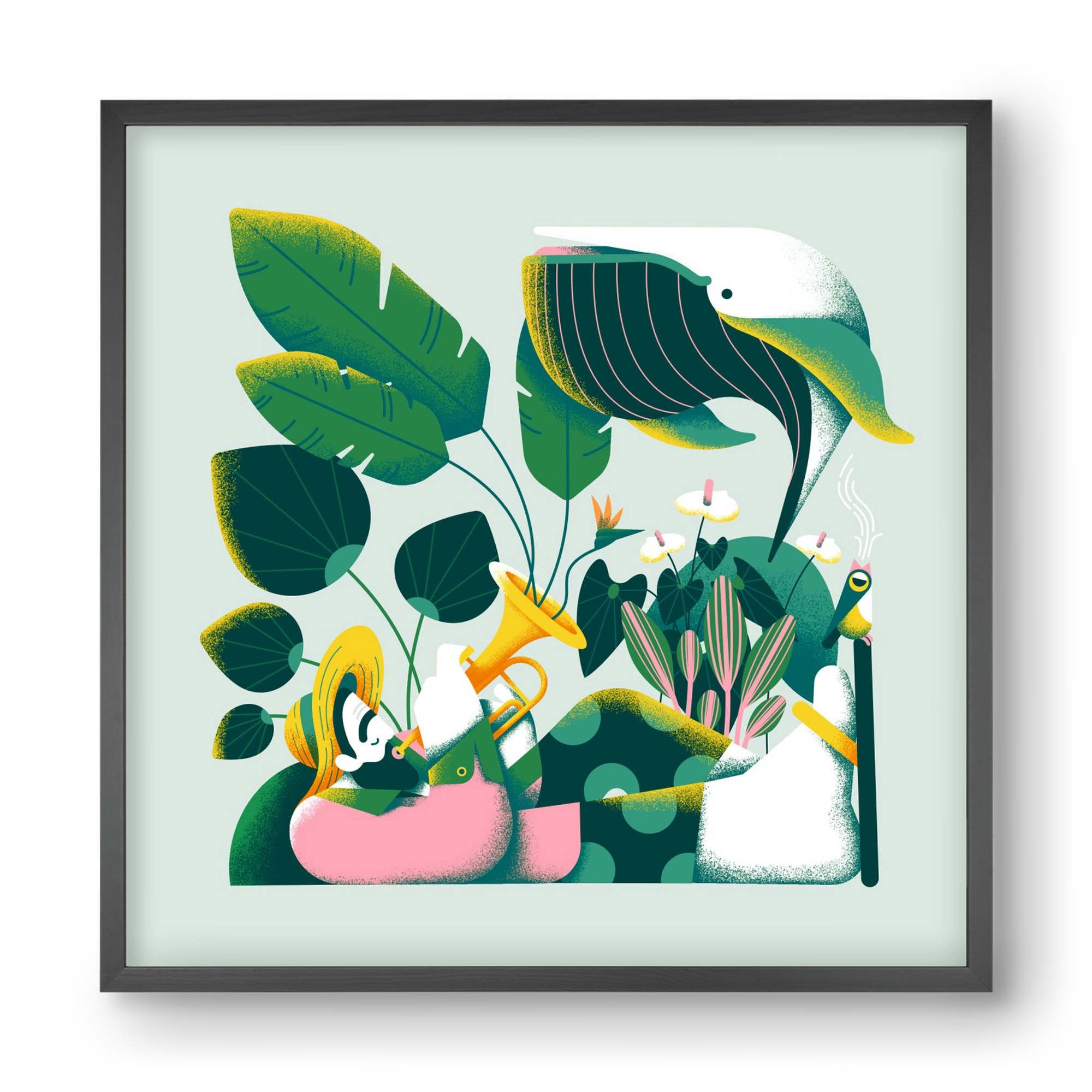 Voice of nature, 40x40 cm (40x40 cm), Fekete keret