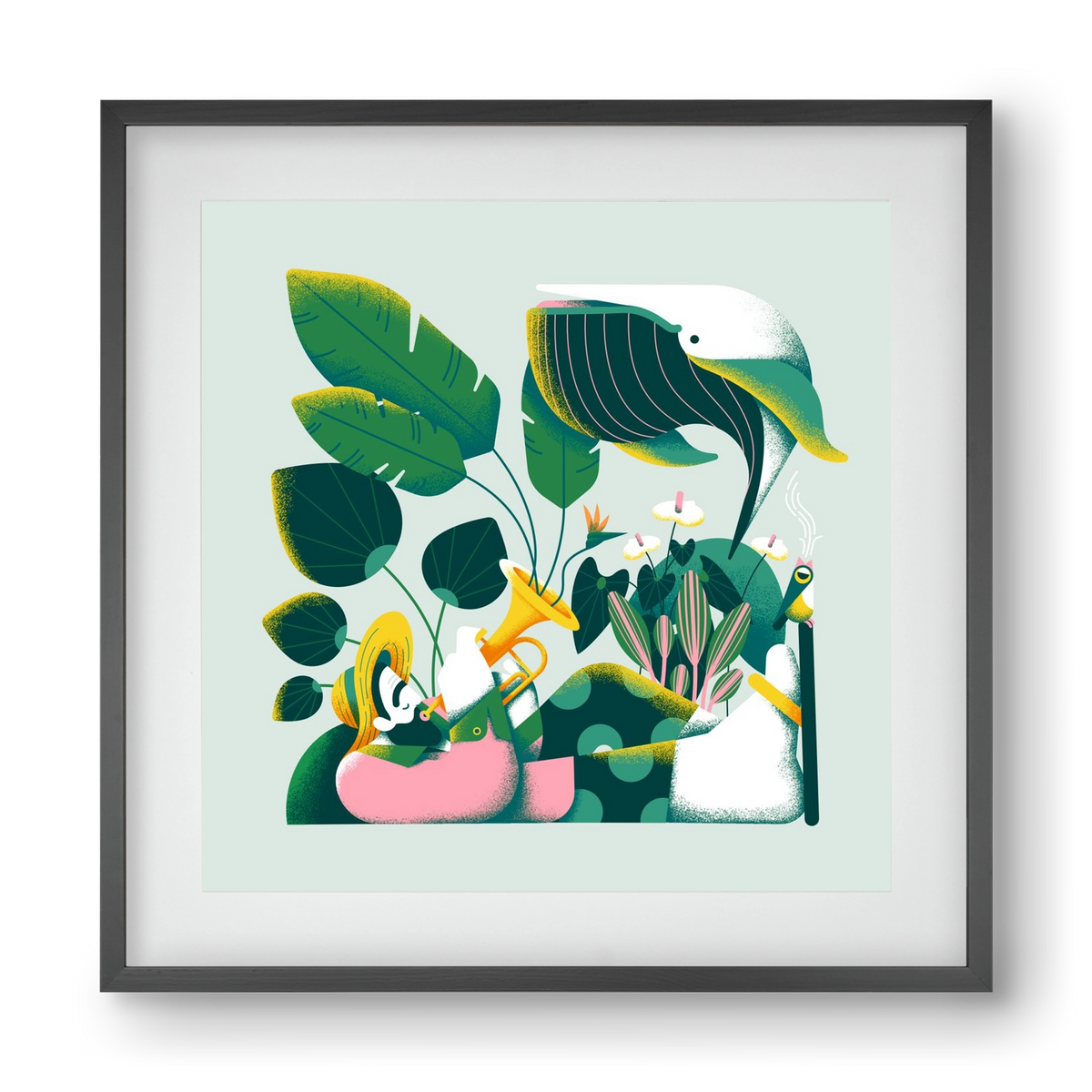 Voice of nature, 40x40 cm (30x30 cm), Fekete keret, paszpartuval