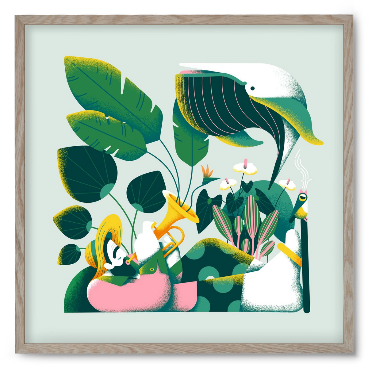 Voice of nature, 50x50 cm (50x50 cm), Tölgy keret