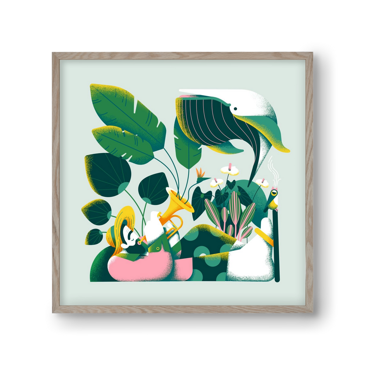 Voice of nature, 30x30 cm (30x30 cm), Tölgy keret