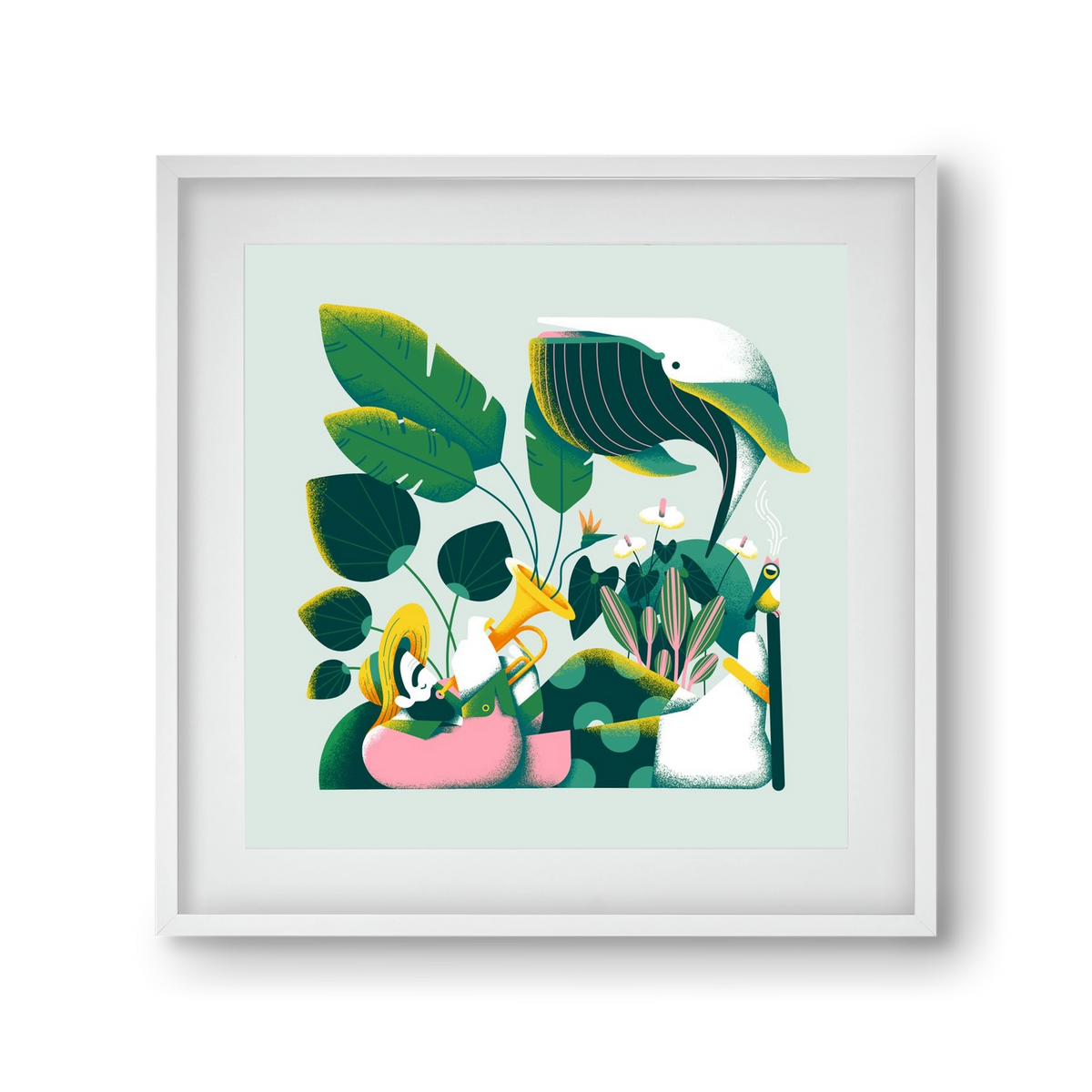 Voice of nature, 30x30 cm (20x20 cm), Fehér keret, paszpartuval