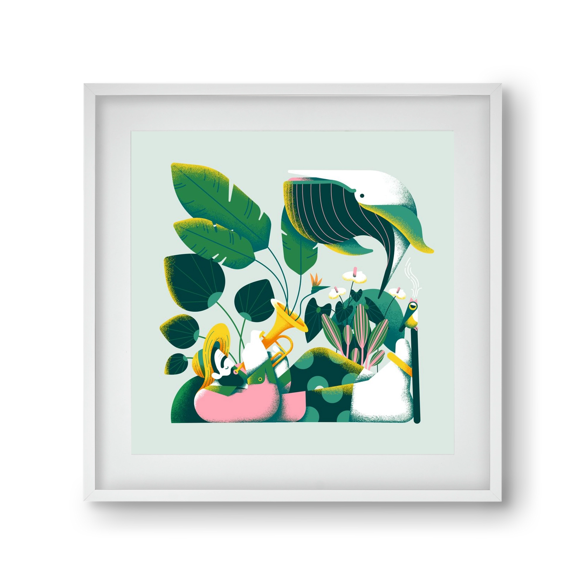 Voice of nature, 30x30 cm (20x20 cm), Fehér keret, paszpartuval