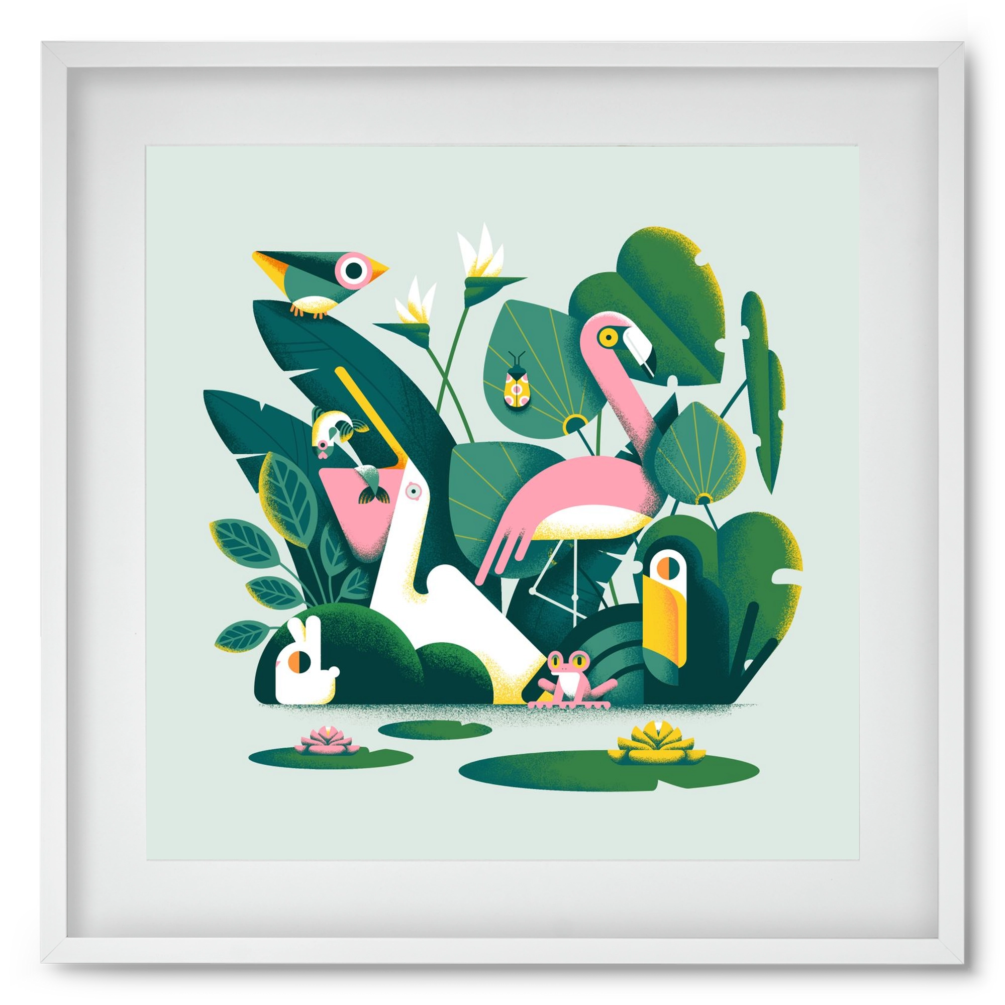 Diversity, 50x50 cm (40x40 cm), Fehér keret, paszpartuval