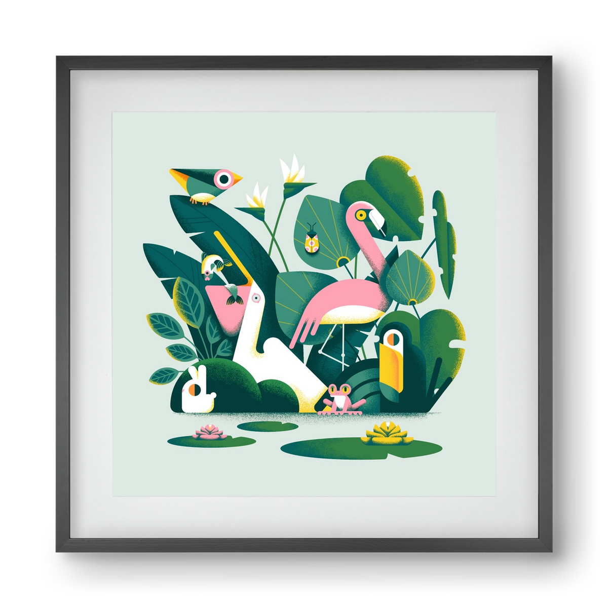 Diversity, 40x40 cm (30x30 cm), Fekete keret, paszpartuval