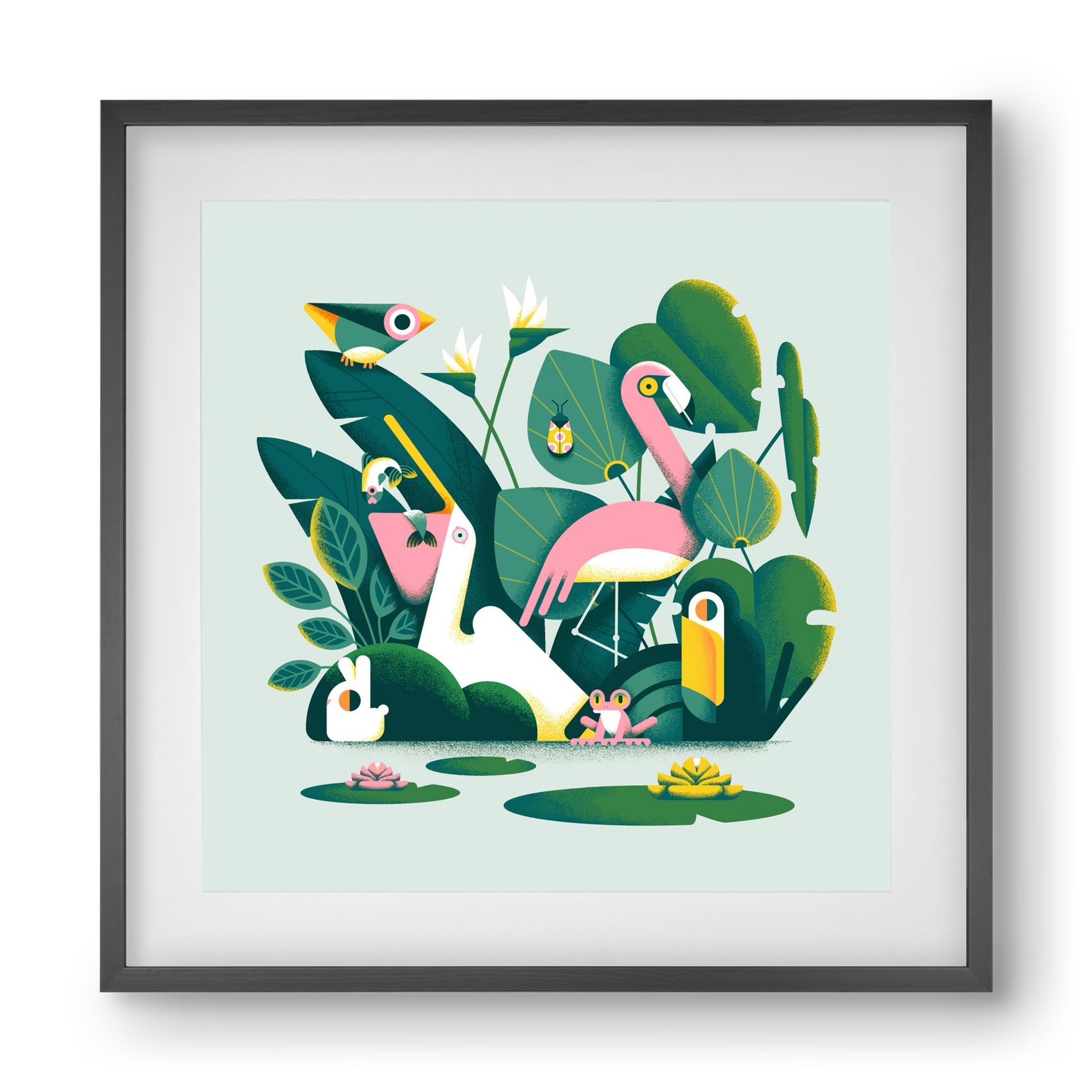 Diversity, 40x40 cm (30x30 cm), Fekete keret, paszpartuval