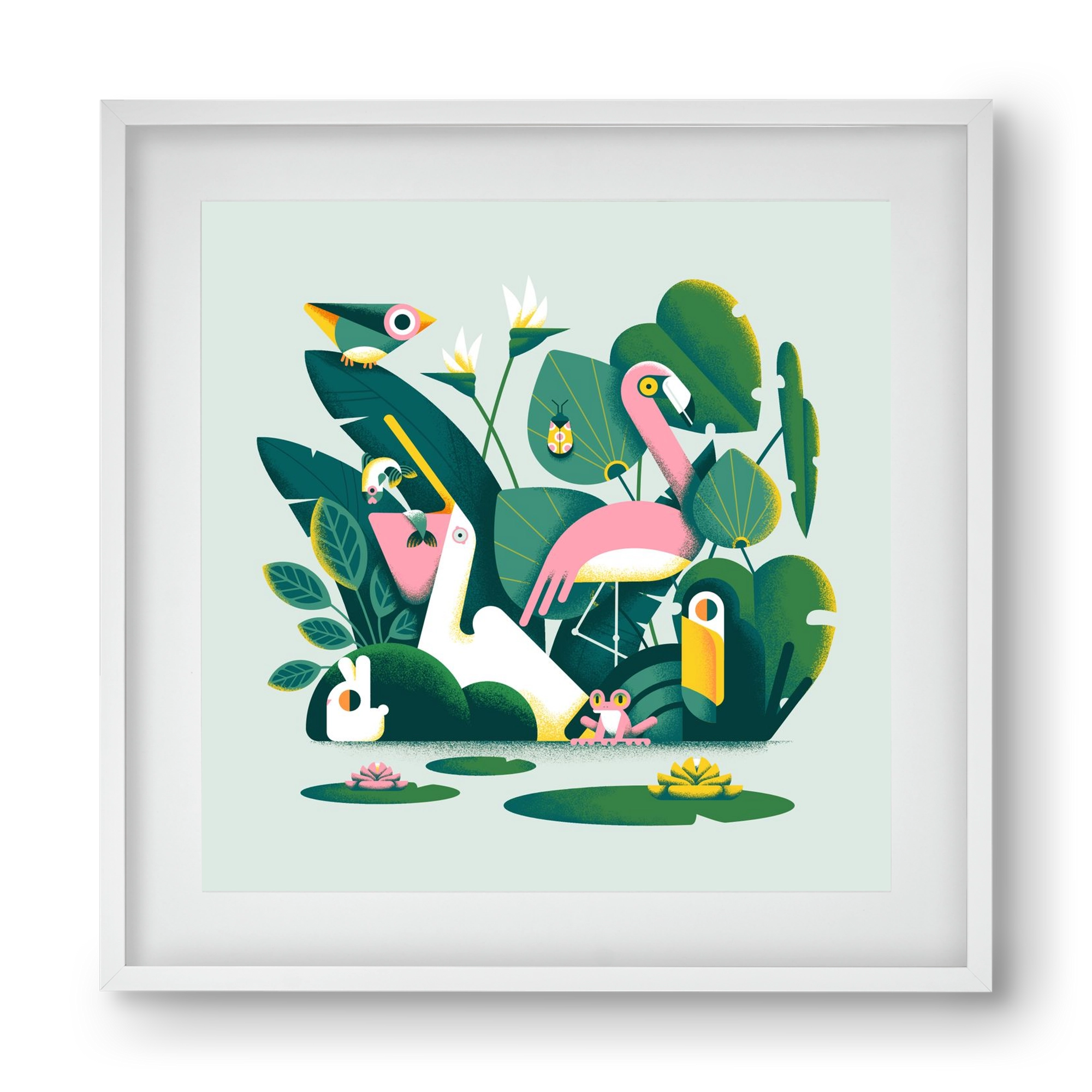 Diversity, 40x40 cm (30x30 cm), Fehér keret, paszpartuval