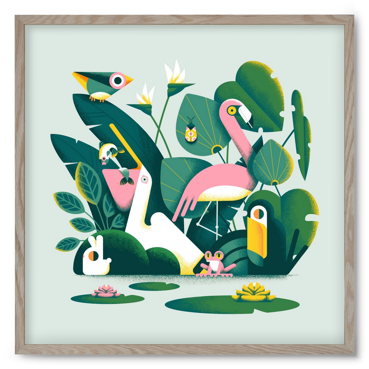 Diversity, 50x50 cm (50x50 cm), Tölgy keret