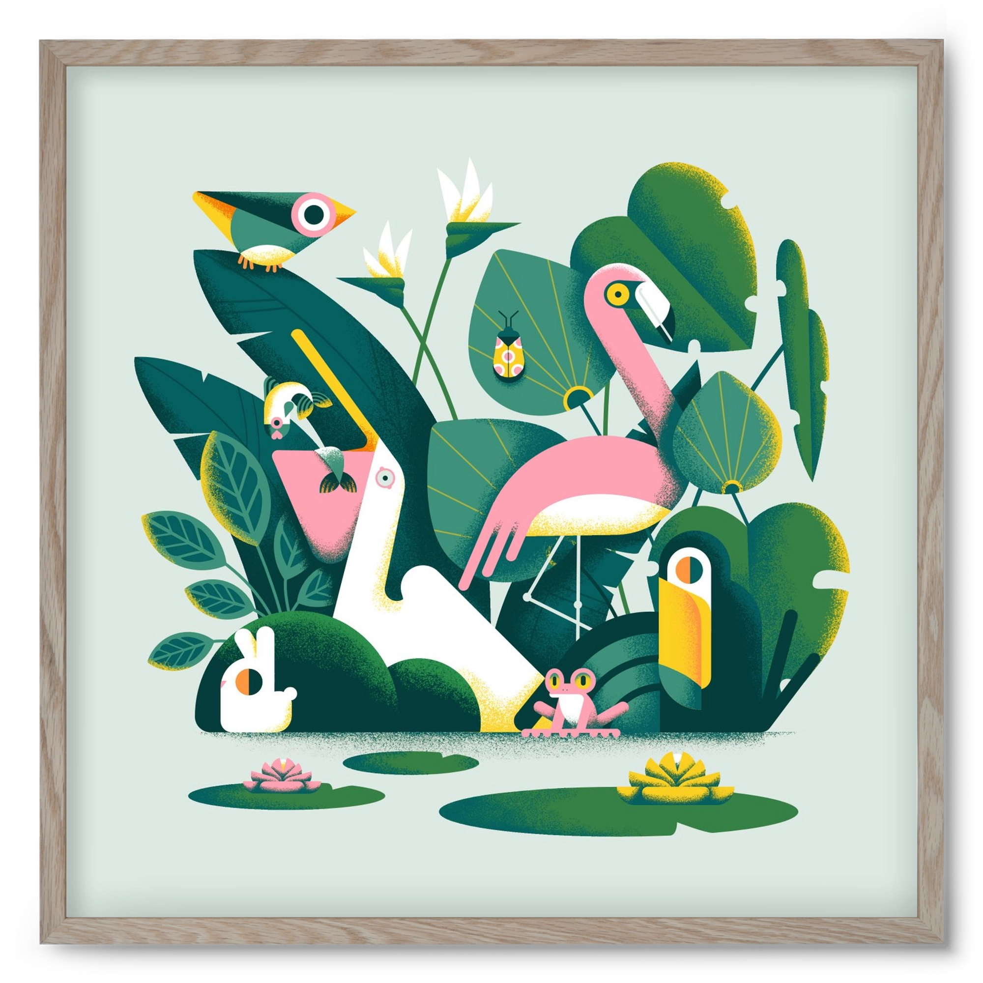 Diversity, 50x50 cm (50x50 cm), Tölgy keret