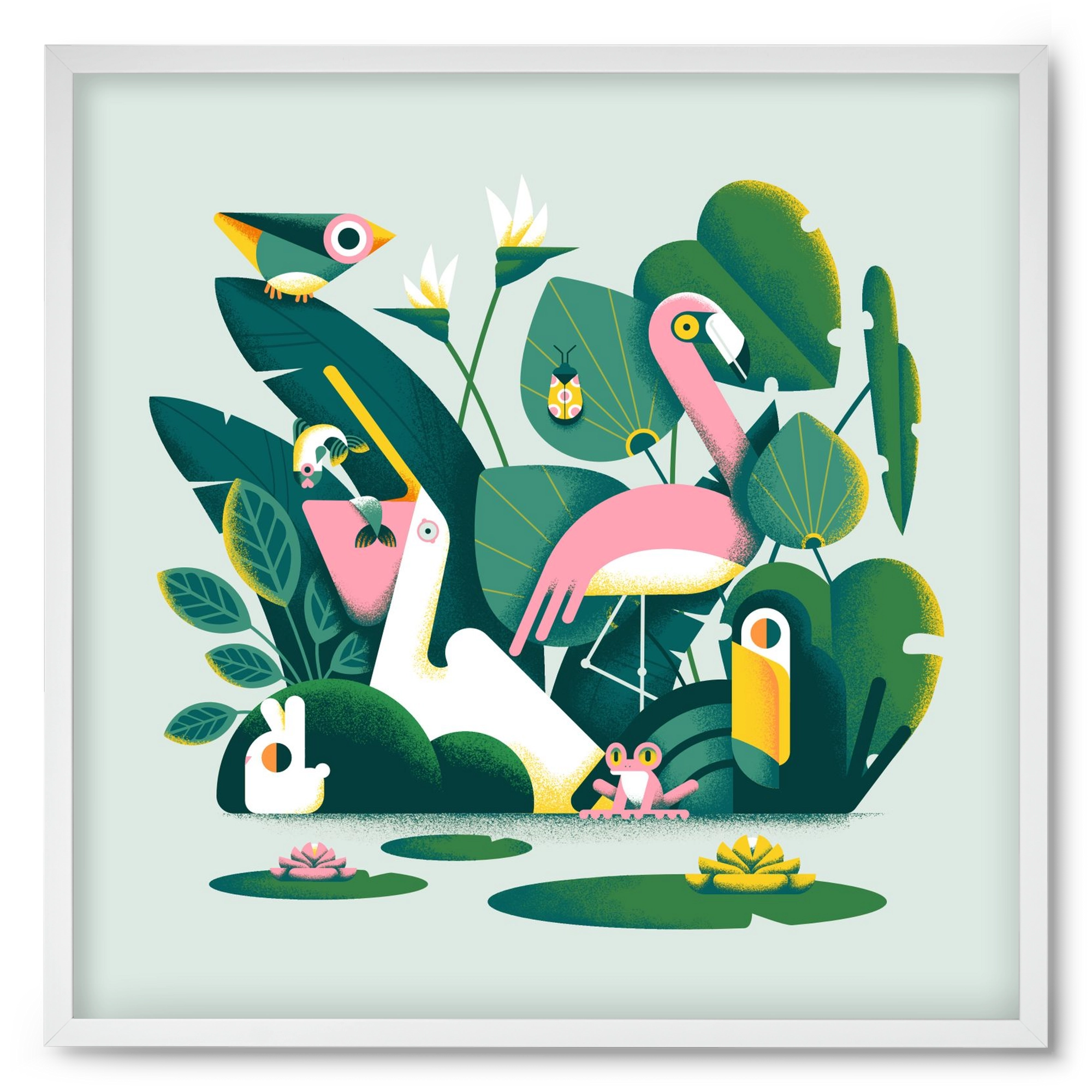 Diversity, 50x50 cm (50x50 cm), Fehér keret