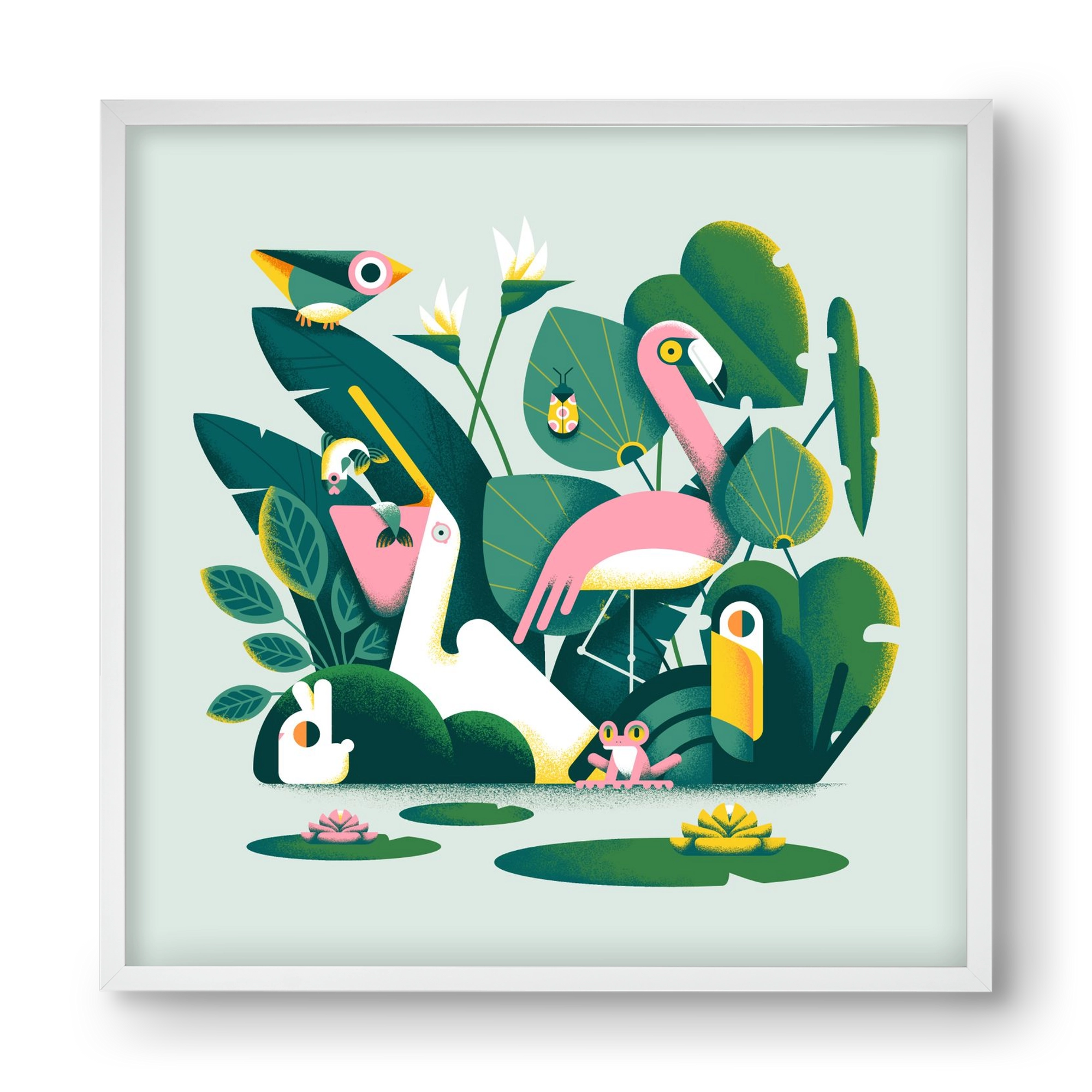 Diversity, 40x40 cm (40x40 cm), Fehér keret