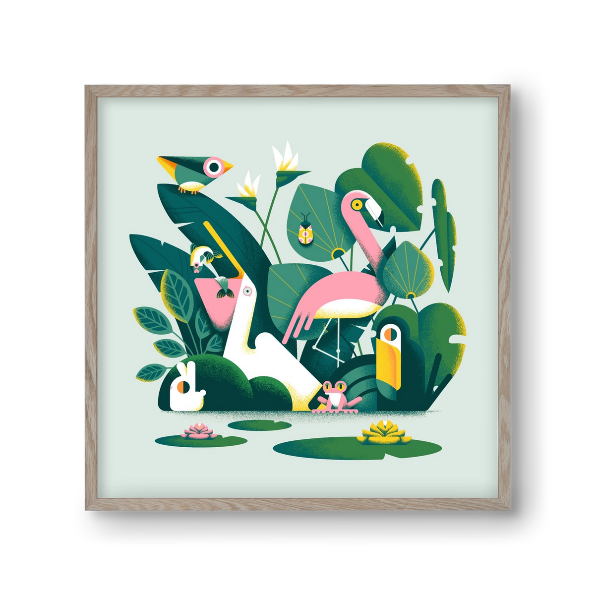 Diversity, 30x30 cm (30x30 cm), Tölgy keret