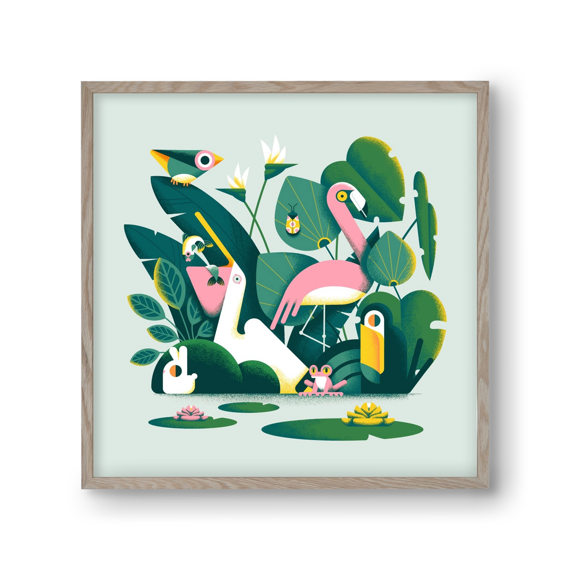 Diversity, 30x30 cm (30x30 cm), Tölgy keret