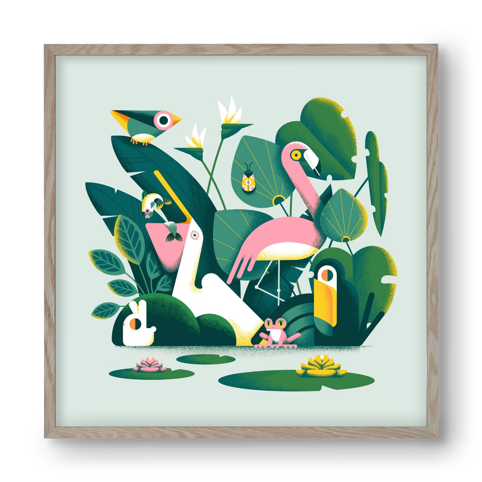 Diversity, 40x40 cm (40x40 cm), Tölgy keret