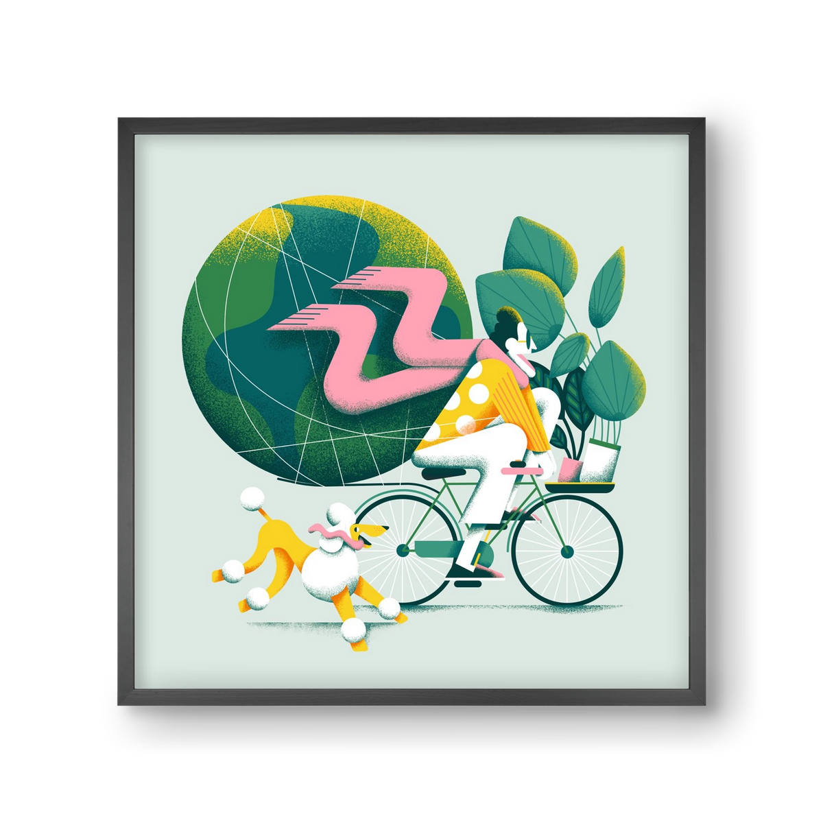 Planet cycler, 30x30 cm (30x30 cm), Fekete keret