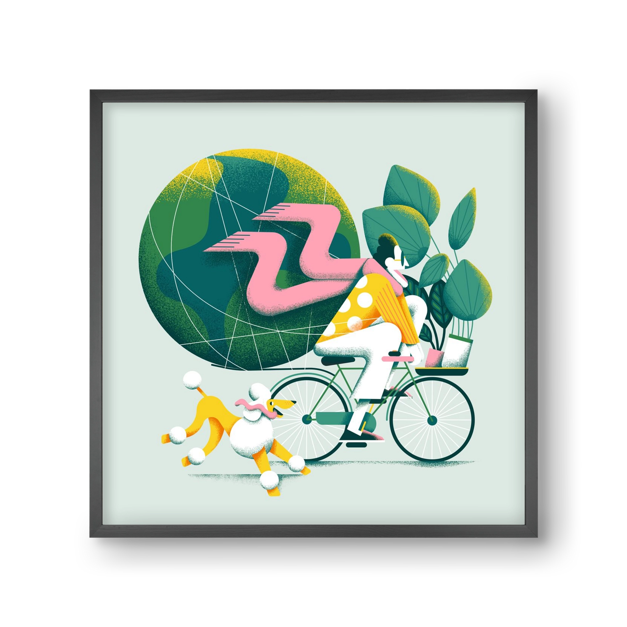 Planet cycler, 30x30 cm (30x30 cm), Fekete keret