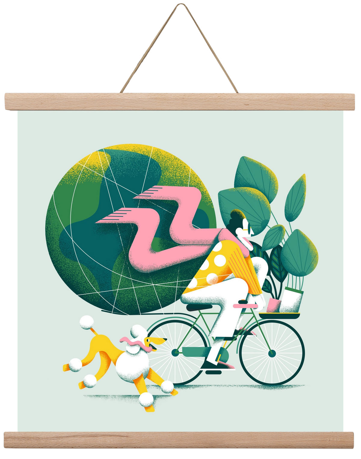 Planet cycler, 40x40 cm (40x40 cm), Tölgy akasztó