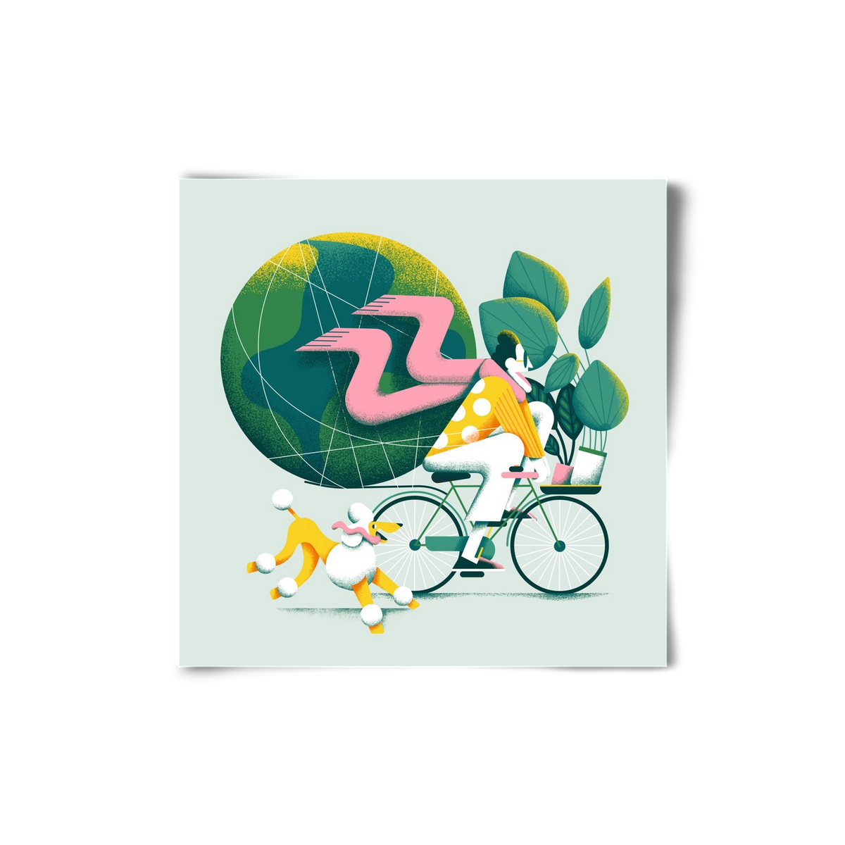 Planet cycler, 20x20 cm, Keret nélkül