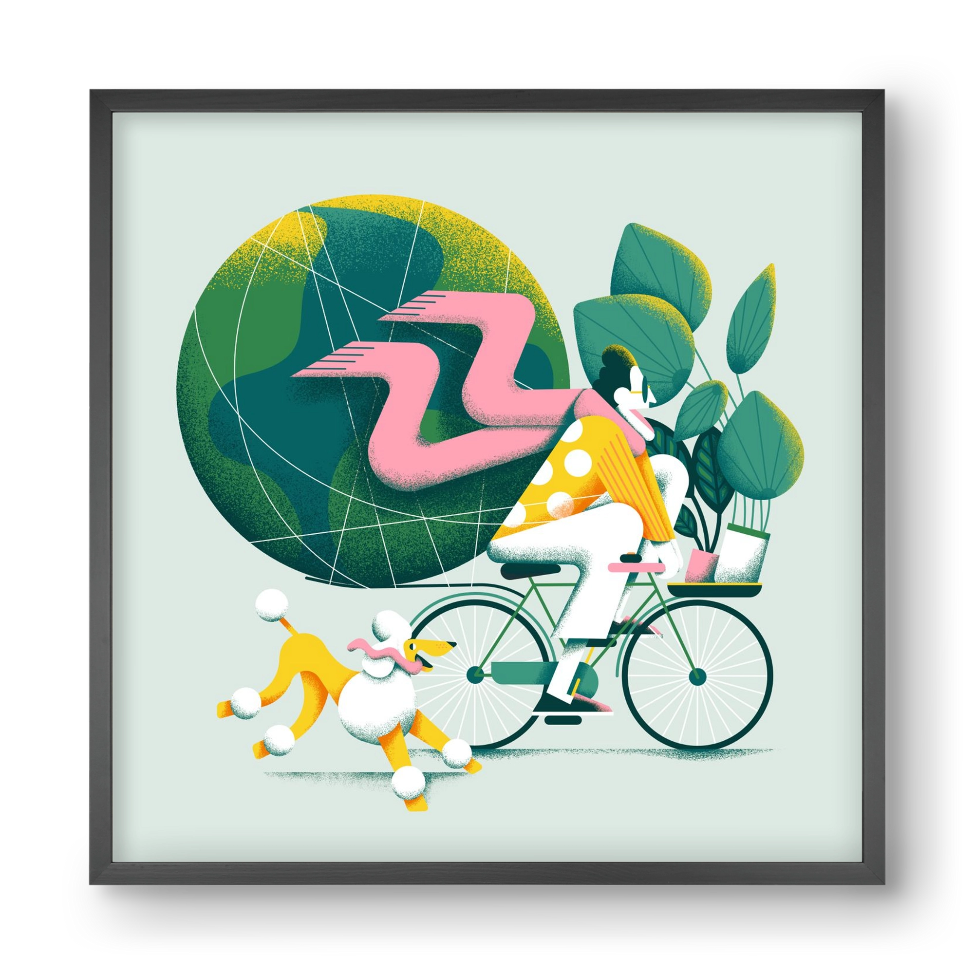 Planet cycler, 40x40 cm (40x40 cm), Fekete keret