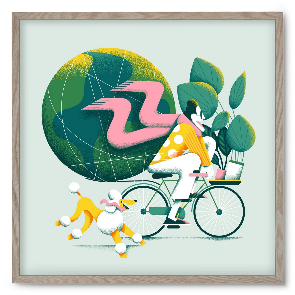 Planet cycler, 50x50 cm (50x50 cm), Tölgy keret