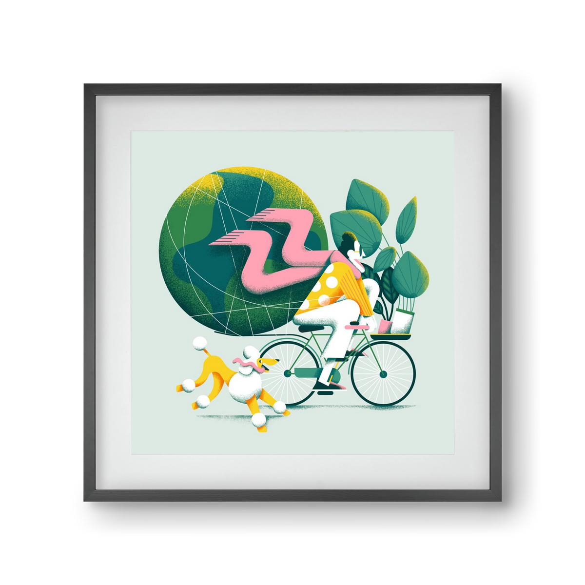 Planet cycler, 30x30 cm (20x20 cm), Fekete keret, paszpartuval