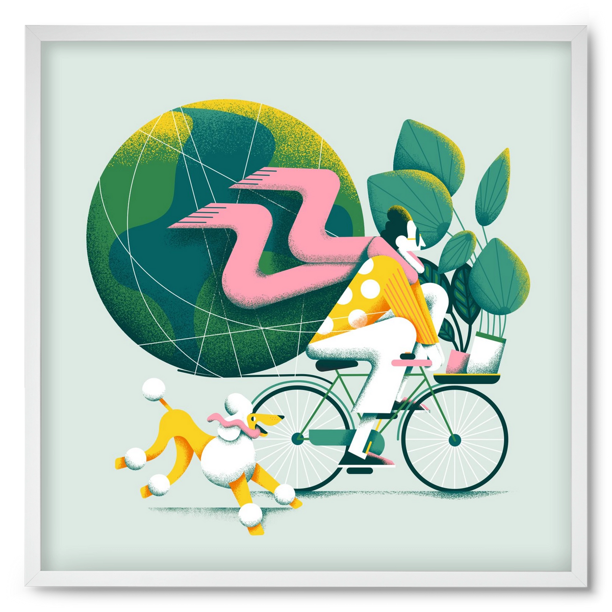 Planet cycler, 50x50 cm (50x50 cm), Fehér keret