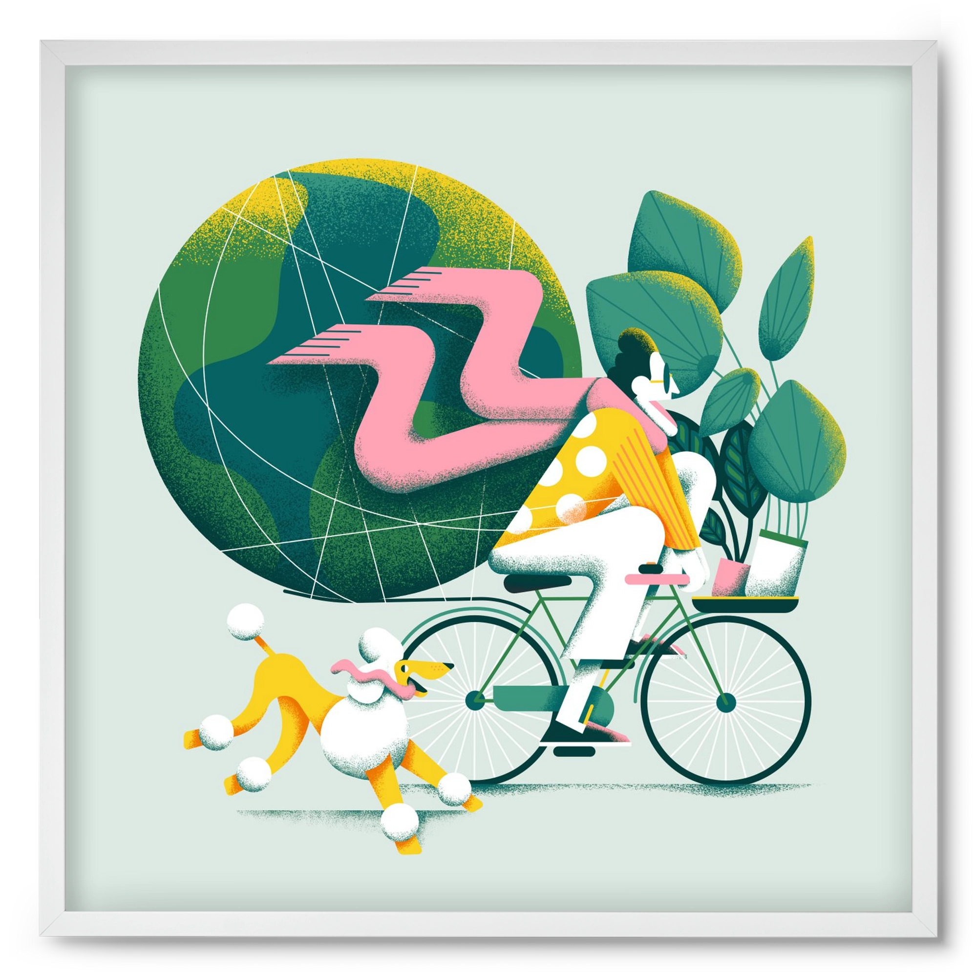 Planet cycler, 50x50 cm (50x50 cm), Fehér keret