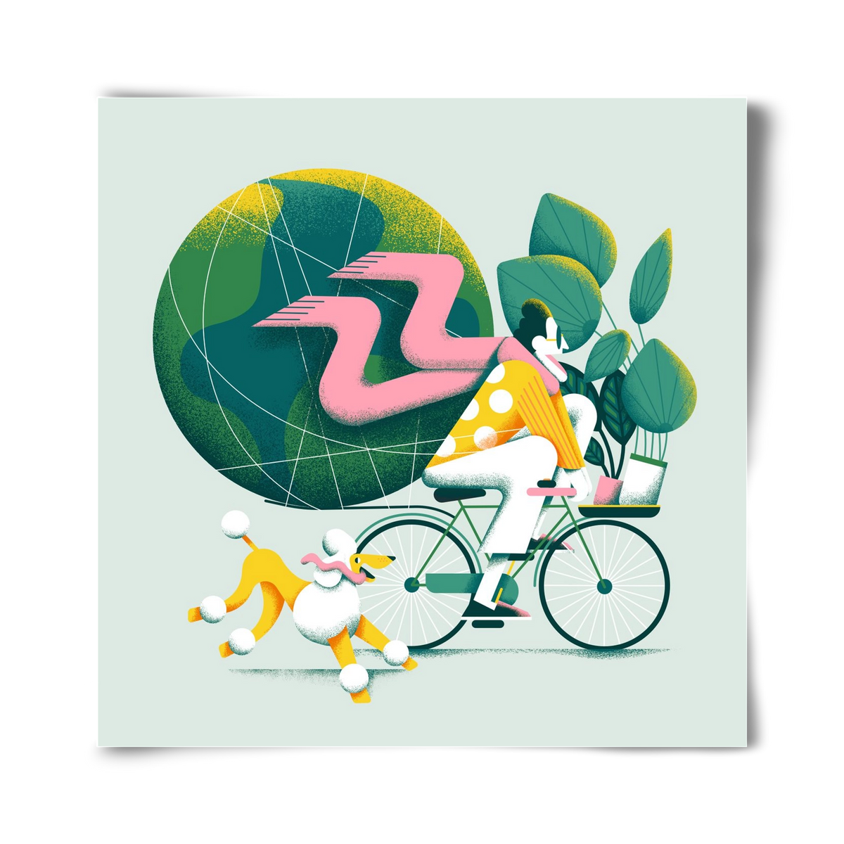 Planet cycler, 40x40 cm, Keret nélkül