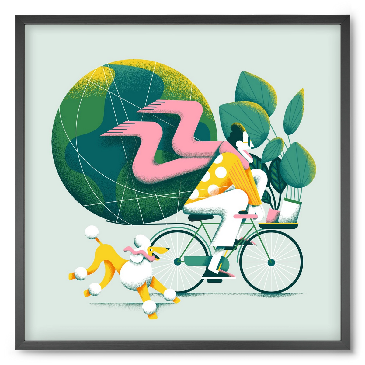 Planet cycler, 50x50 cm (50x50 cm), Fekete keret