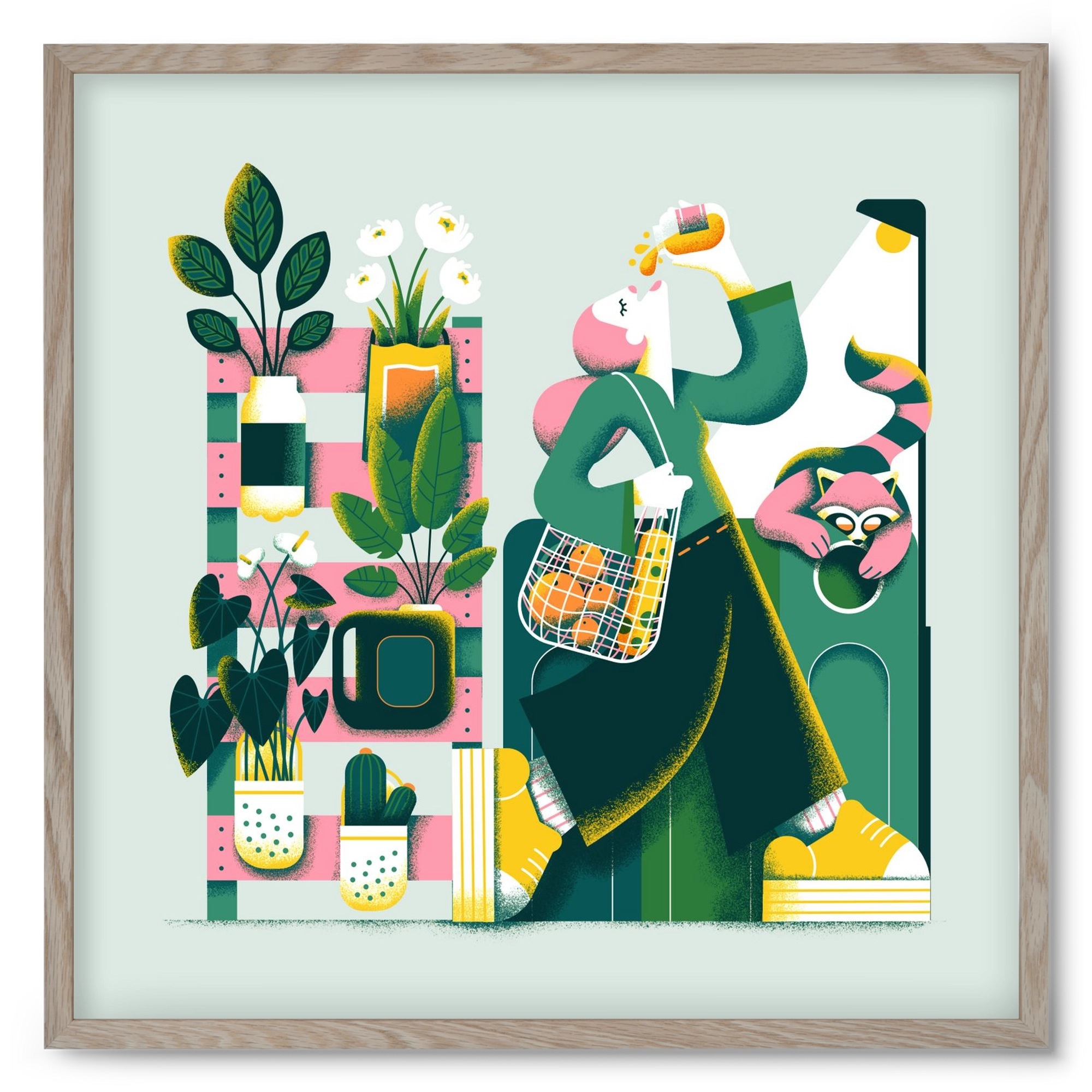 Reduce & Reuse, 50x50 cm (50x50 cm), Tölgy keret