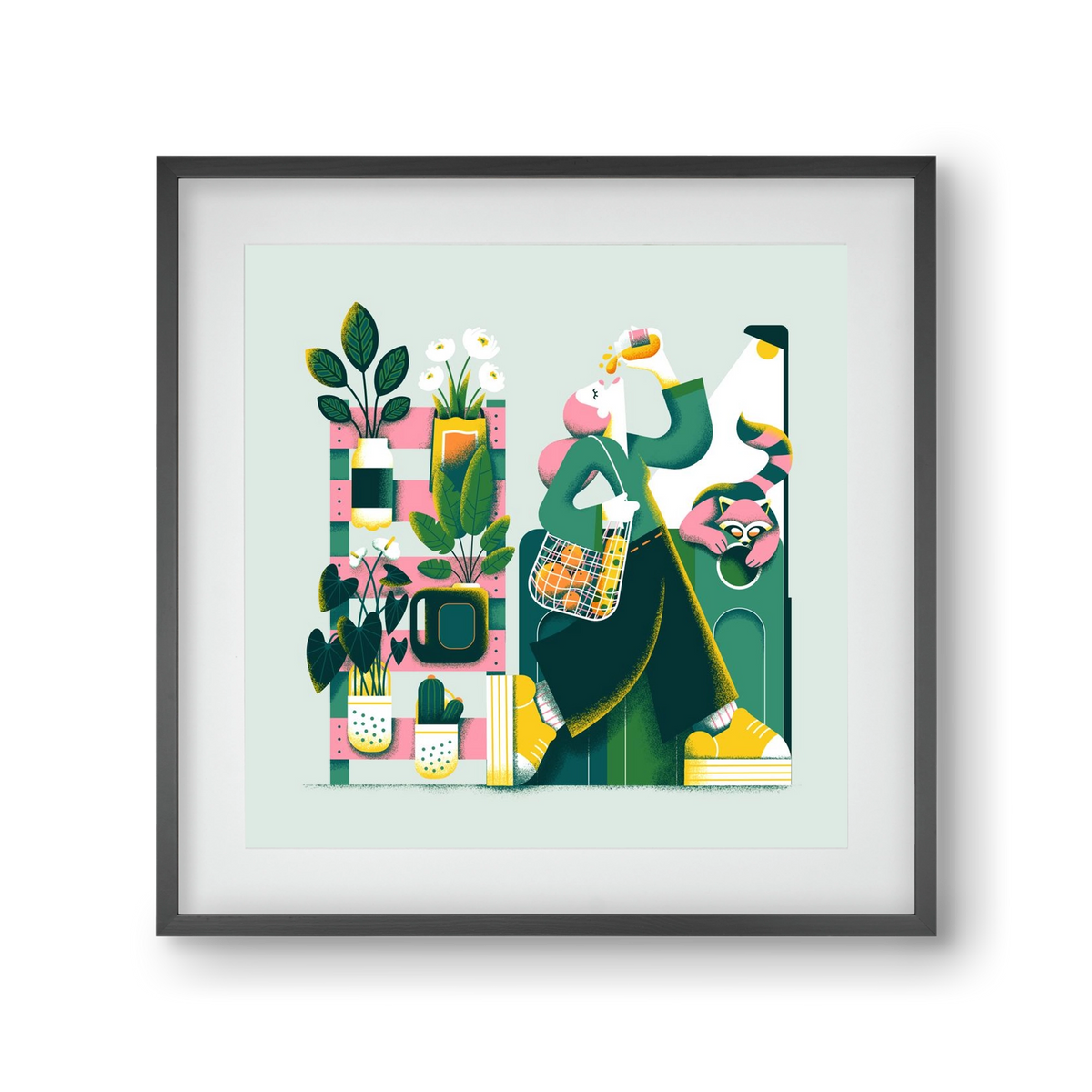 Reduce & Reuse, 30x30 cm (20x20 cm), Fekete keret, paszpartuval