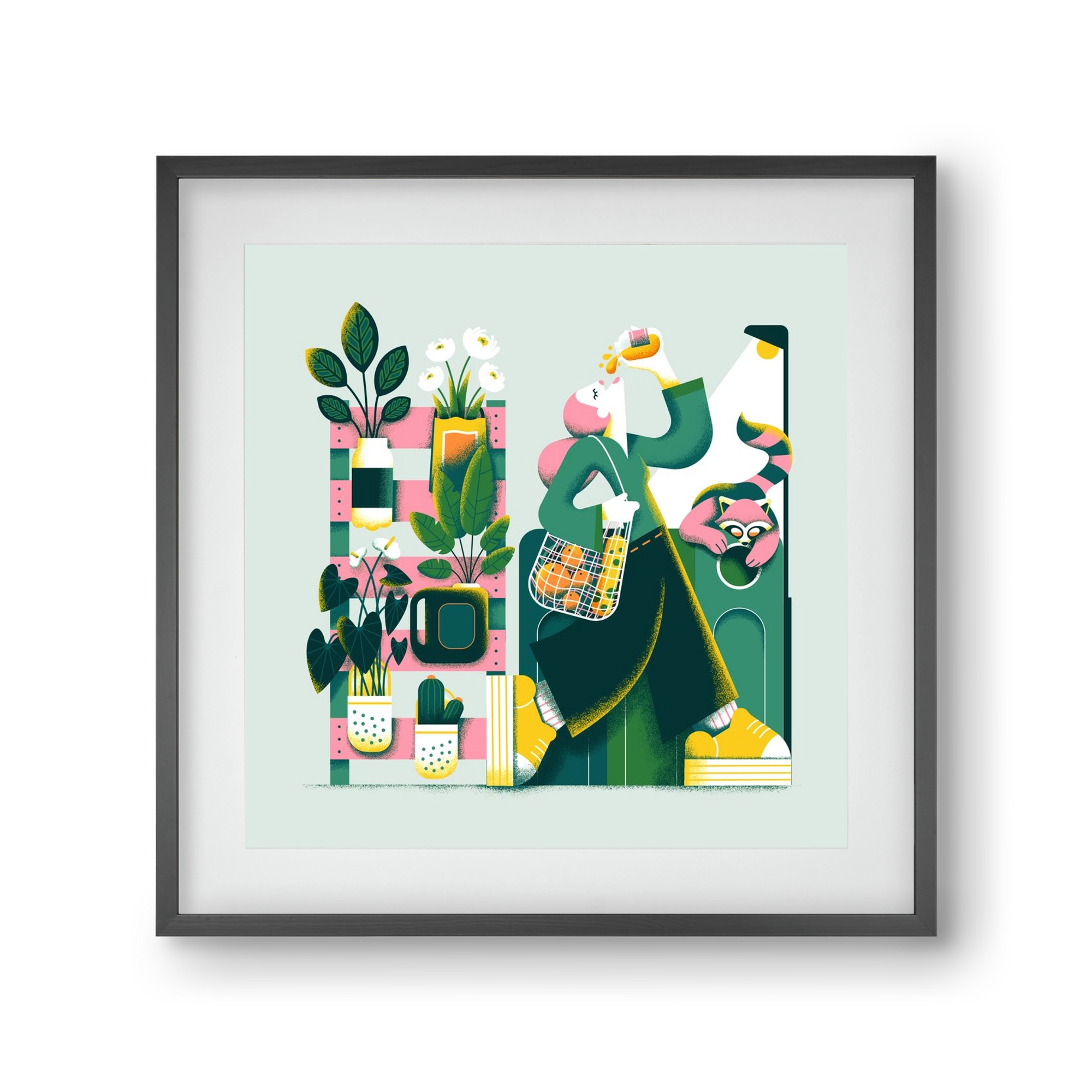 Reduce & Reuse, 30x30 cm (20x20 cm), Fekete keret, paszpartuval