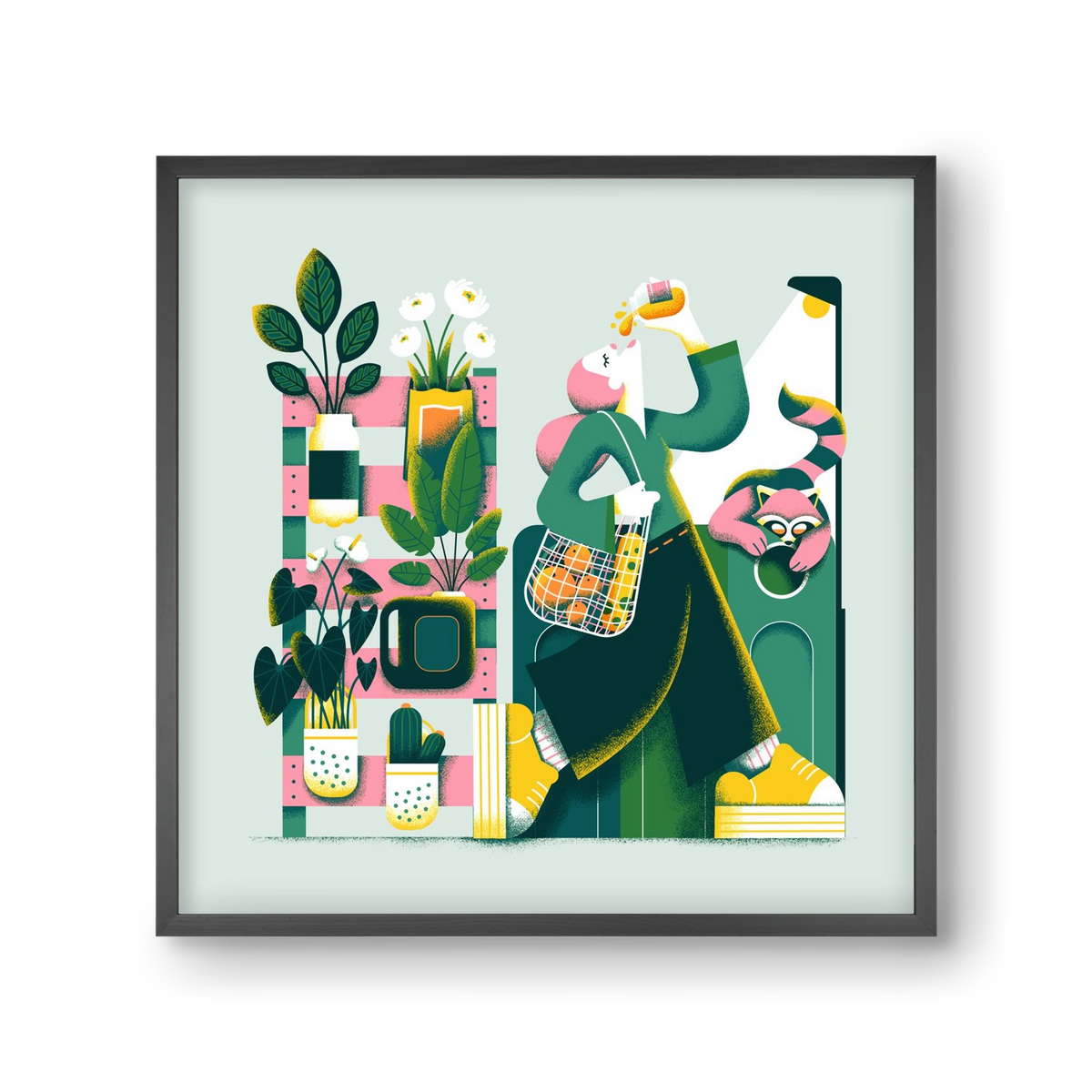 Reduce & Reuse, 30x30 cm (30x30 cm), Fekete keret