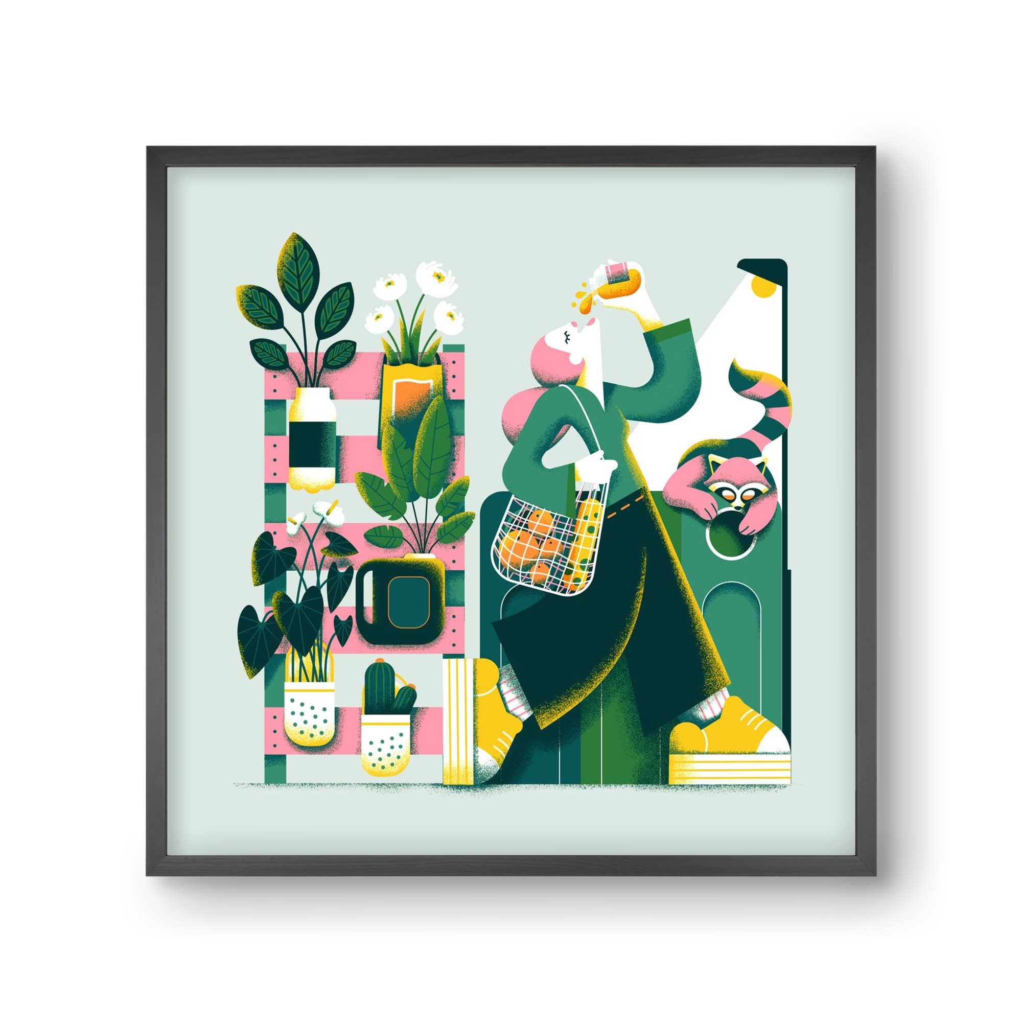 Reduce & Reuse, 30x30 cm (30x30 cm), Fekete keret