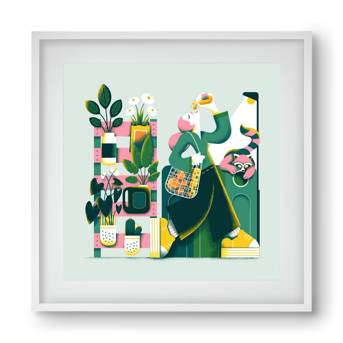 Reduce & Reuse, 40x40 cm (30x30 cm), Fehér keret, paszpartuval