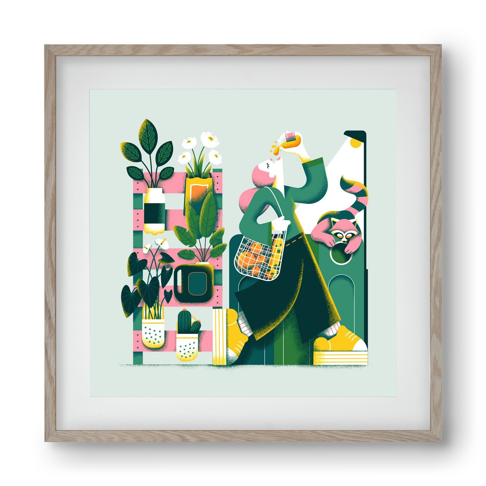 Reduce & Reuse, 40x40 cm (30x30 cm), Tölgy keret, paszpartuval