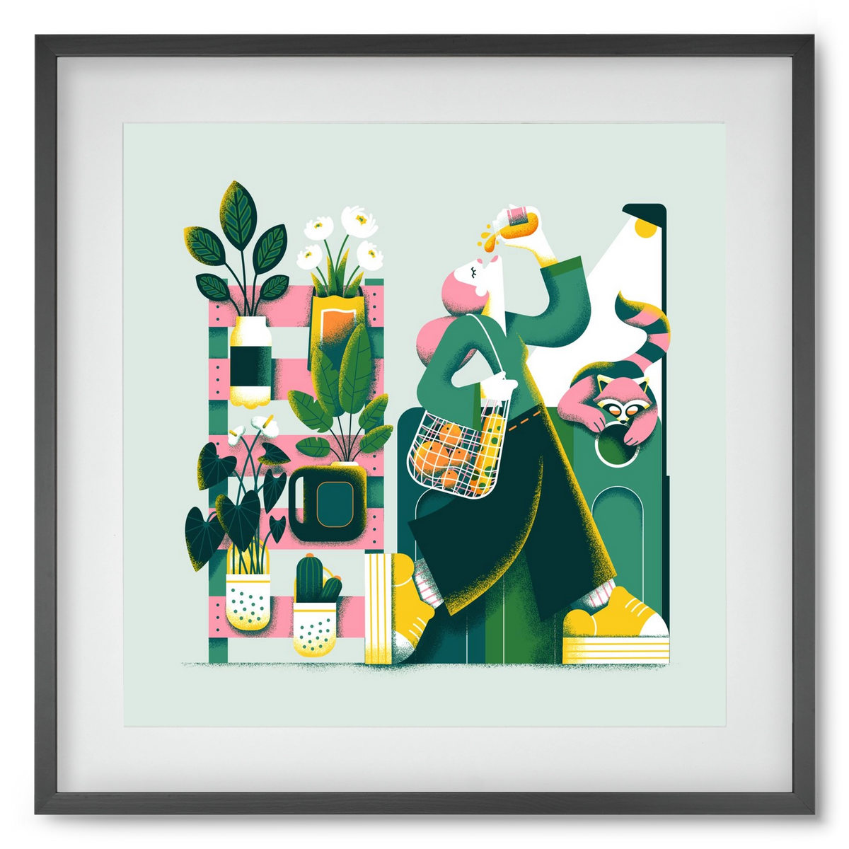 Reduce & Reuse, 50x50 cm (40x40 cm), Fekete keret, paszpartuval