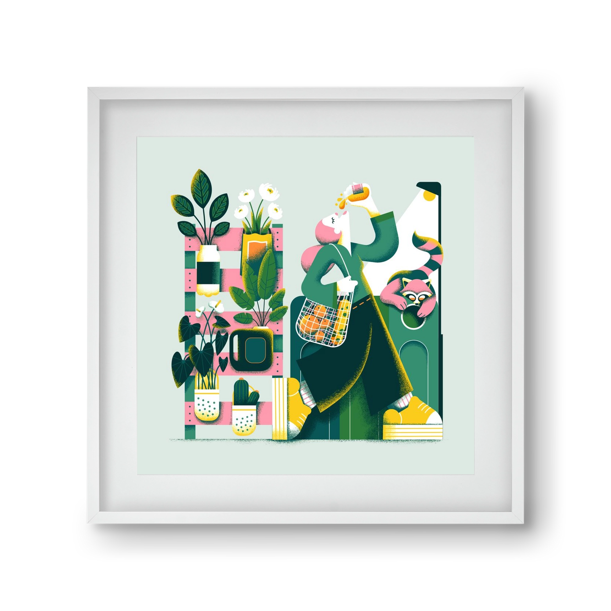 Reduce & Reuse, 30x30 cm (20x20 cm), Fehér keret, paszpartuval