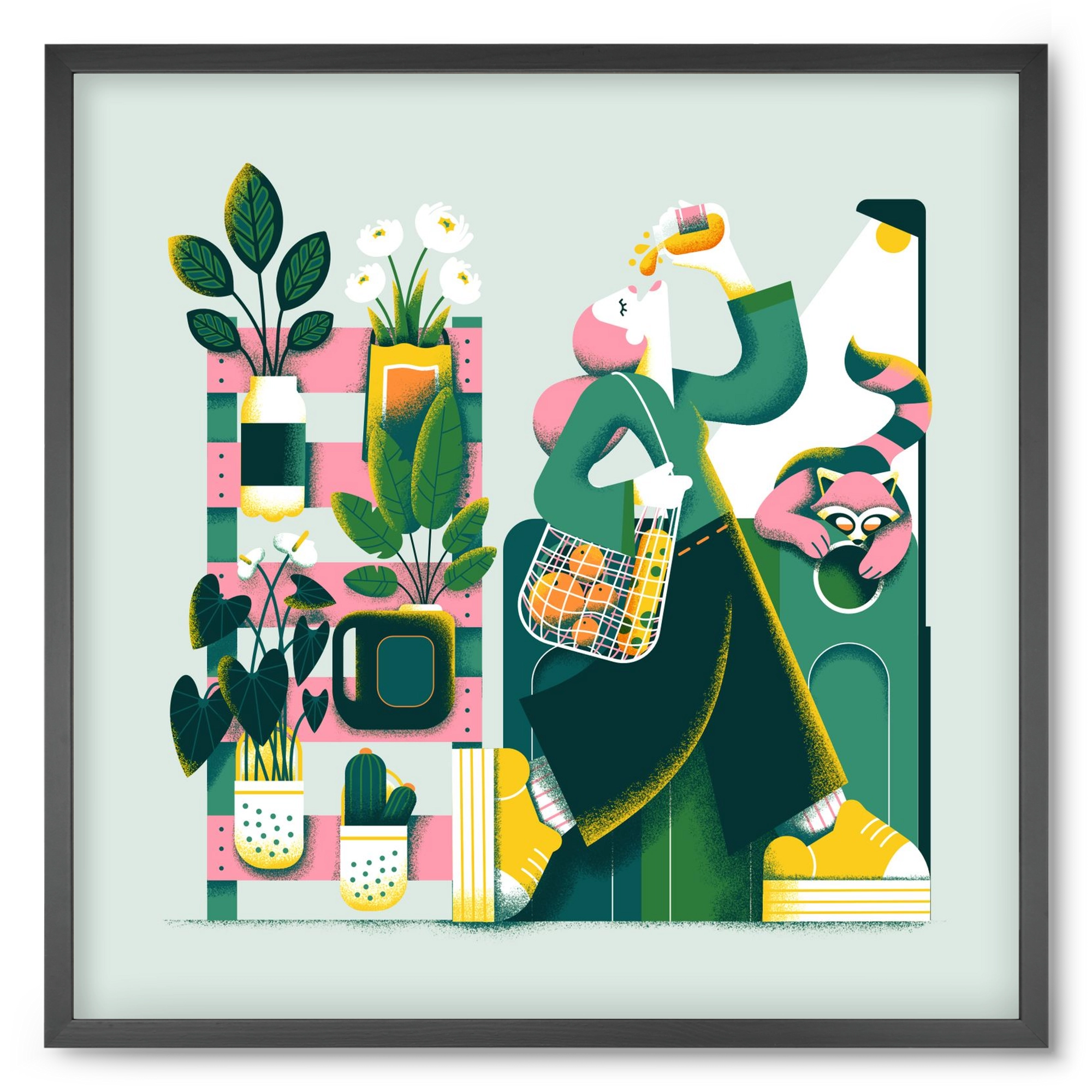 Reduce & Reuse, 50x50 cm (50x50 cm), Fekete keret