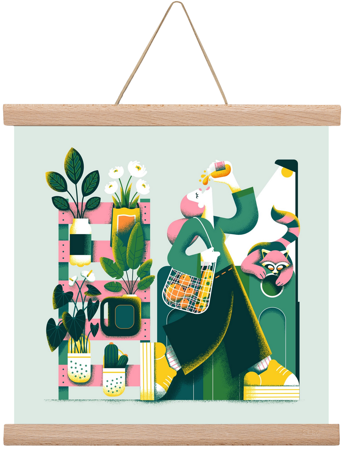 Reduce & Reuse, 30x30 cm (30x30 cm), Tölgy akasztó