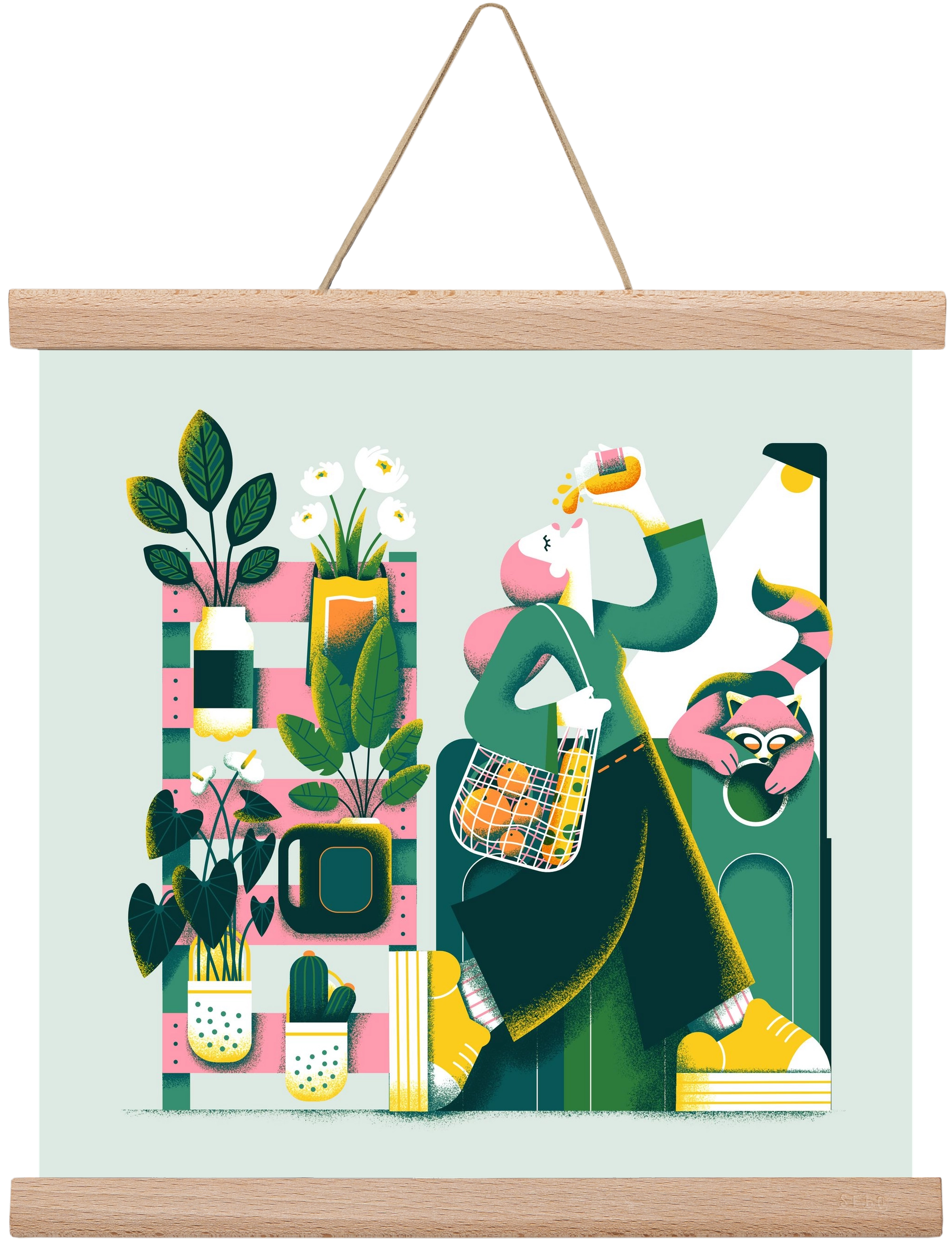 Reduce & Reuse, 30x30 cm (30x30 cm), Tölgy akasztó