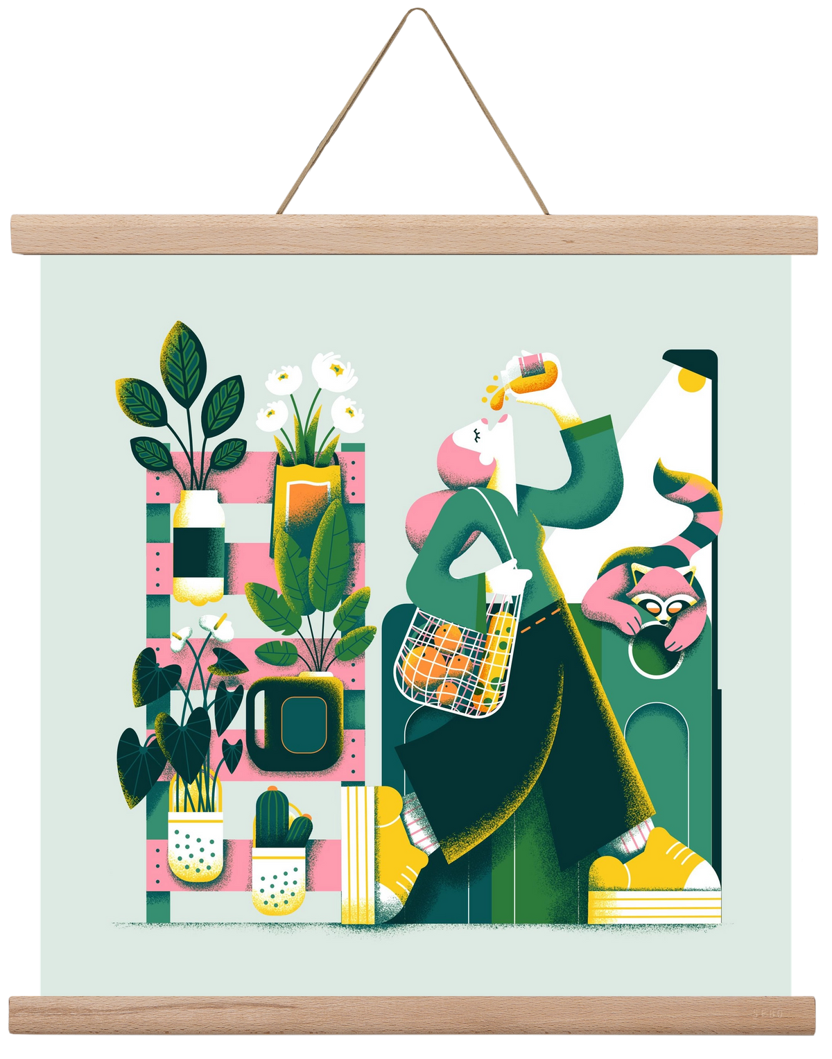 Reduce & Reuse, 40x40 cm (40x40 cm), Tölgy akasztó