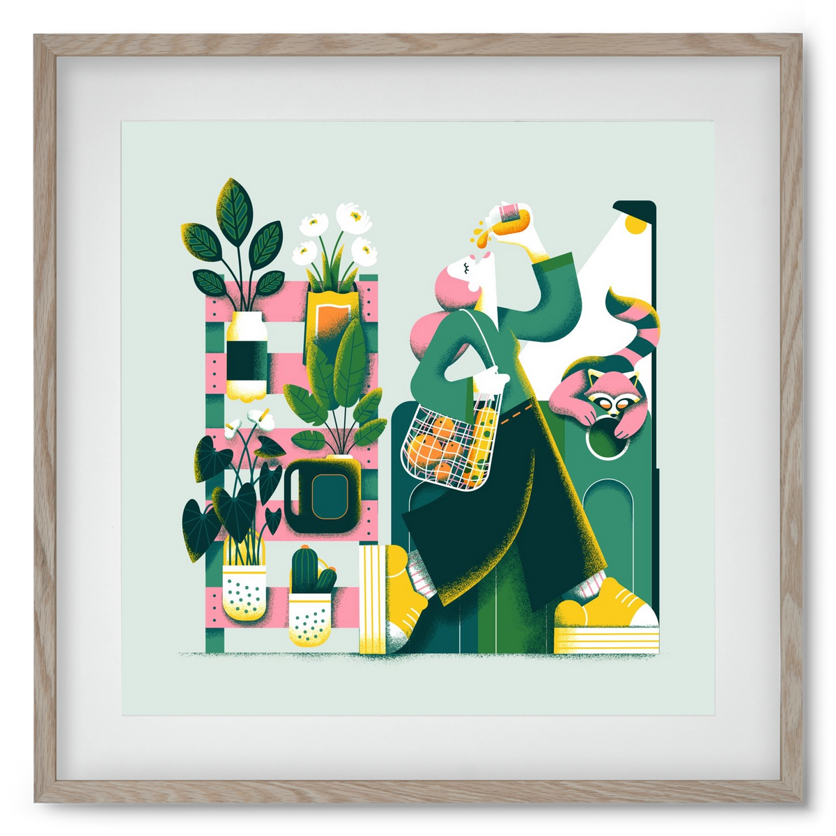 Reduce & Reuse, 50x50 cm (40x40 cm), Tölgy keret, paszpartuval