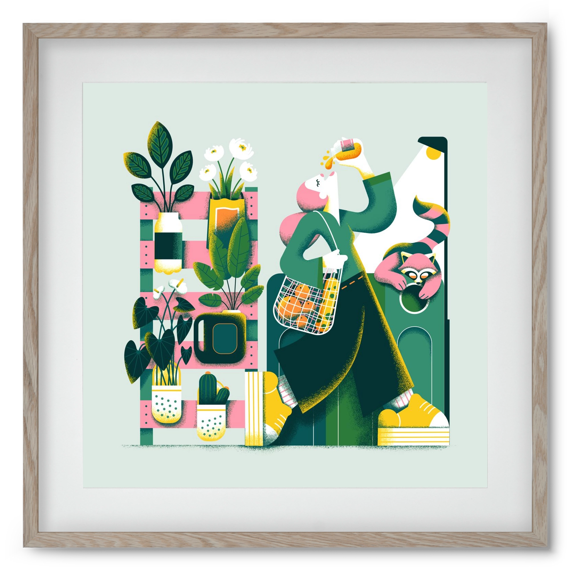 Reduce & Reuse, 50x50 cm (40x40 cm), Tölgy keret, paszpartuval