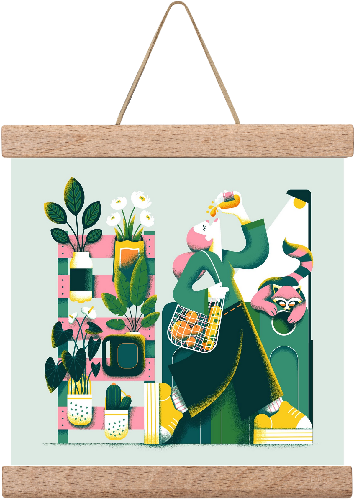 Reduce & Reuse, 20x20 cm (20x20 cm), Tölgy akasztó